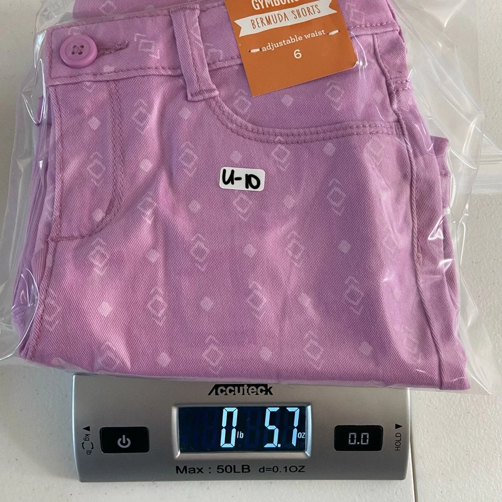 NEW Gymboree girl’s purple print Bermuda shorts adjustable waist knee length‎ 6